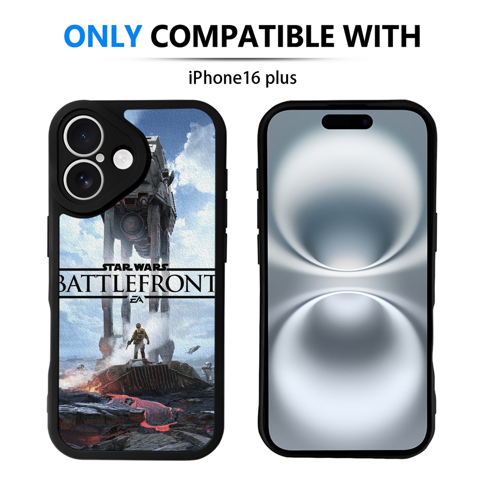 （画像用） スター・ウォーズ Star Wars 【iPhone 16シリーズ対応】シリコンスマホケース（レザー調） 材質：シリコン